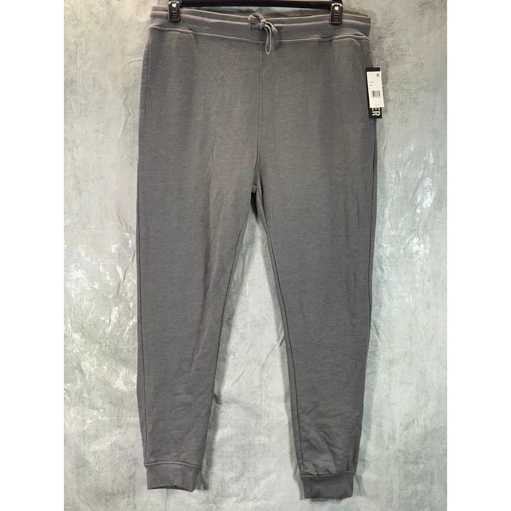 Lazer Men's Grey Solid Drawstring Stretch Relaxed-Fit Pull-On Jogger SZ XL